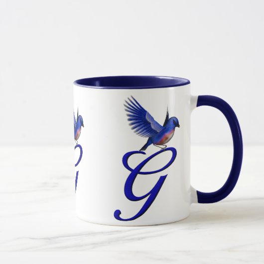 Mug Monogramme initial G Élégant (Droite)