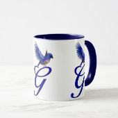 Mug Monogramme initial G Élégant (Devant droit)