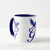 Mug Monogramme initial G Élégant (Devant gauche)