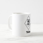 Mug Monogramme Initial Géométrique Élégant H (Devant gauche)