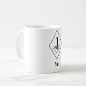 Mug Monogramme Initial Géométrique Élégant I (Devant gauche)