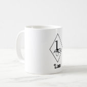 Mug Monogramme Initial Géométrique Élégant L (Devant gauche)