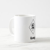 Mug Monogramme Initial Géométrique Élégant Q (Devant gauche)