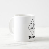 Mug Monogramme Initial Géométrique Élégant U (Devant gauche)