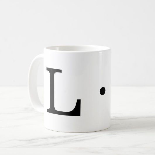 Mug Monogramme initial L Classic Mug, 11 oz (Devant gauche)