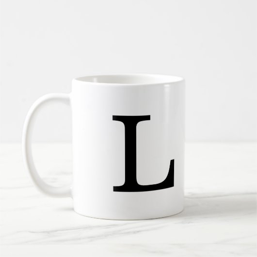 Mug Monogramme initial L Classic Mug, 11 oz (Gauche)