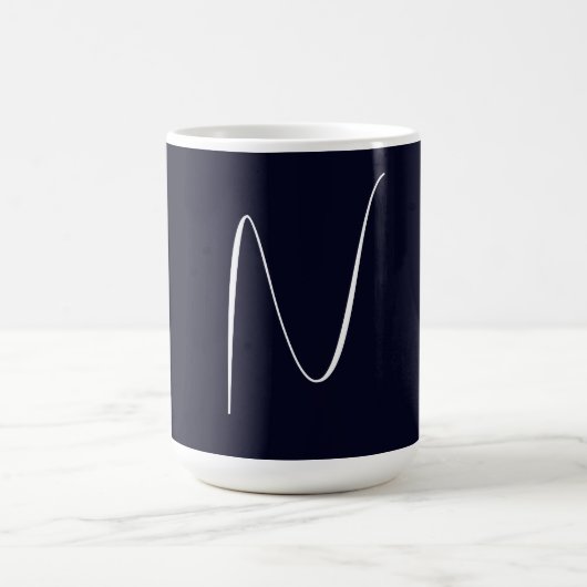 Mug Monogramme initial manuscrit professionnel simple (Centre)