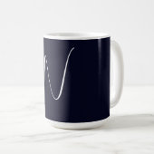 Mug Monogramme initial manuscrit professionnel simple (Devant droit)
