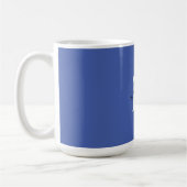 Mug Monogramme initial manuscrit propre nom bleu (Gauche)