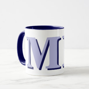 Mug Monogramme initial minimaliste moderne