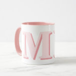 Mug Monogramme initial minimaliste moderne<br><div class="desc">Mug de Monogramme initial moderne bleu marine minimaliste. Créez votre propre tasse personnalisée avec un nom initial personnalisé.</div>