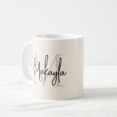Mug Monogramme Initial Moderne (Devant gauche)