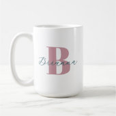 Mug Monogramme Initial Nom Foi Chrétienne (Gauche)