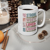 Mug Monogramme Initial Nom Foi Chrétienne