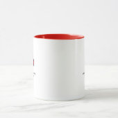 Mug Monogramme (initial + nom + profession) rouge (Centre)