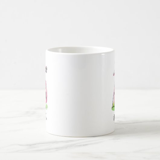 Mug Monogramme Initial Nom Rose (Centre)