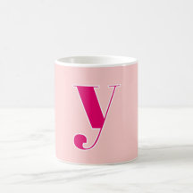 Monogramme Initial Personnalisé Rose & Fuchsia 