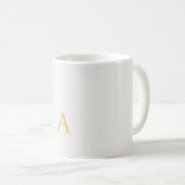 Mug Monogramme initial professionnel couleur or et pas (Devant droit)