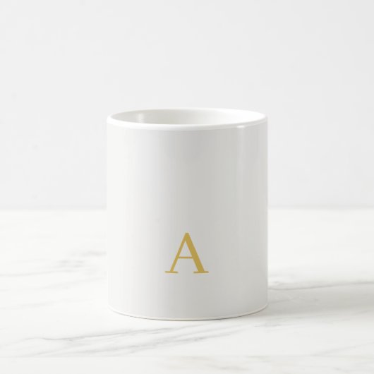 Mug Monogramme initial professionnel couleur or et pas (Centre)