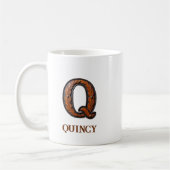 Mug Monogramme initial Q en cuir occidental tooled (Gauche)