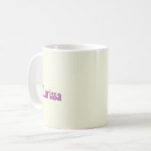 Mug Monogramme initial rose violet Floral Nom personna (Devant gauche)