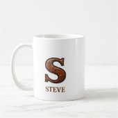 Mug Monogramme initial S en cuir occidental travaillé (Gauche)