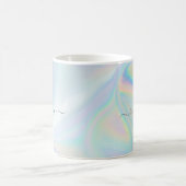 Mug Monogramme Initial Script Holographique Moderne Ma (Centre)