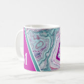 Mug Monogramme Initial Tendance Élégant (Devant gauche)