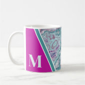 Mug Monogramme Initial Tendance Élégant (Gauche)