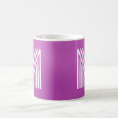 Mug Monogramme initial Violet gras violet et blanc (Centre)