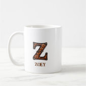 Mug Monogramme Initial Z en Cuir Occidental Travaillé (Gauche)