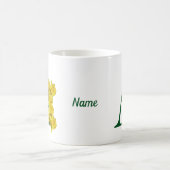 Mug Monogramme initiale A personnalisé narcisse (Centre)