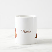 Mug Monogramme Initiale A Personnalisé Rose Orange (Centre)