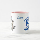Mug Monogramme Initiale B Chat Siamois Personnalisé (Centre)