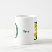 Mug Monogramme initiale D narcisse personnalisé (Centre)