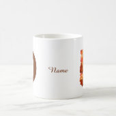 Mug Monogramme Initiale D Rose Orange Personnalisé (Centre)