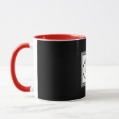 Mug Monogramme Initiale D Rouge à l'Intérieur Noir à l (Gauche)