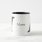Mug Monogramme Initiale I Fleurs D'Hydrangea Personnal (Centre)