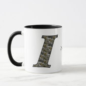 Mug Monogramme Initiale I Fleurs D'Hydrangea Personnal (Gauche)