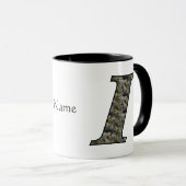 Mug Monogramme Initiale I Fleurs D'Hydrangea Personnal (Devant droit)