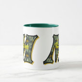 Mug Monogramme Initiale M Fleurs de Marguerites Art Pe (Centre)