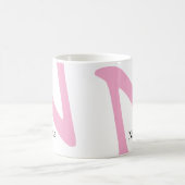 Mug Monogramme Initiale & Nom Démesuré Moderne (Centre)