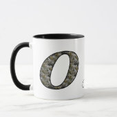 Mug Monogramme Initiale O Fleur d'Hydrangea Personnali (Gauche)