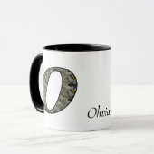 Mug Monogramme Initiale O Fleur d'Hydrangea Personnali (Devant gauche)