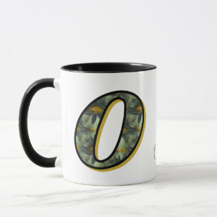 Mug Monogramme Initiale O Marguerites Art Floral Perso