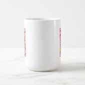 Mug Monogramme initiale personnalisé | Lettre florale (Centre)