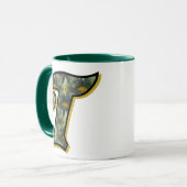 Mug Monogramme Initiale T Fleurs Artistiques de Margue (Devant gauche)