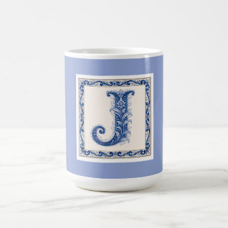 Mug Monogramme J de l'héritage norvégien - Bleu