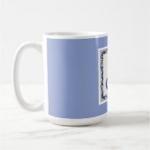 Mug Monogramme J de l'héritage norvégien - Bleu (Gauche)