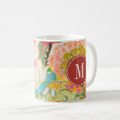 Mug Monogramme | Jardin secret Floral III (Devant droit)